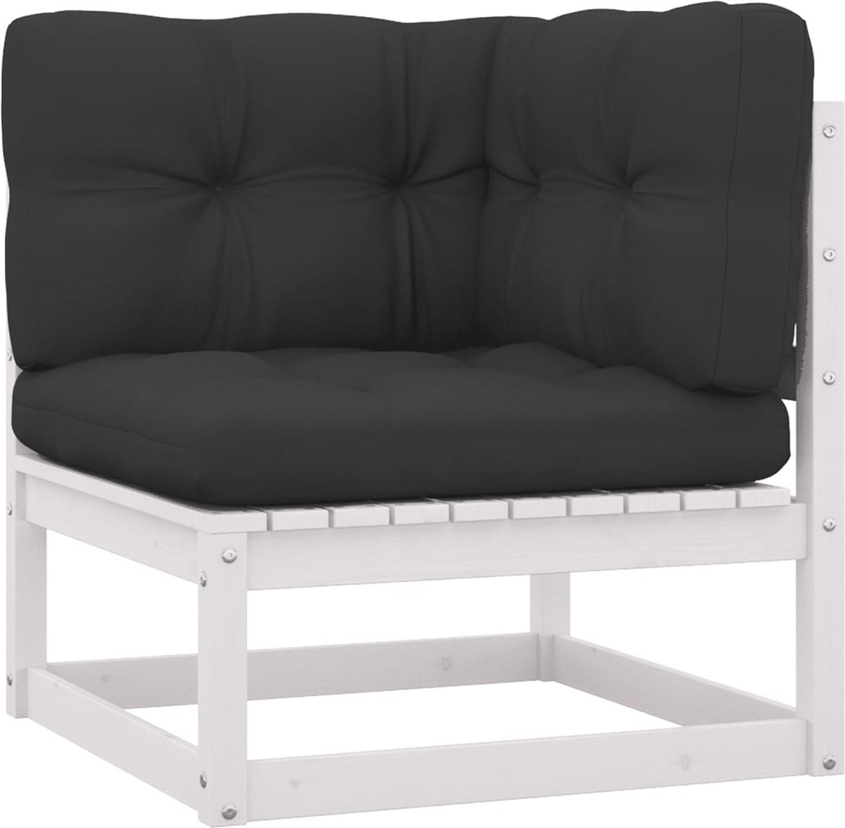 Vidaxl 12-delige Loungeset Met Kussens Massief Grenenhout - Wit