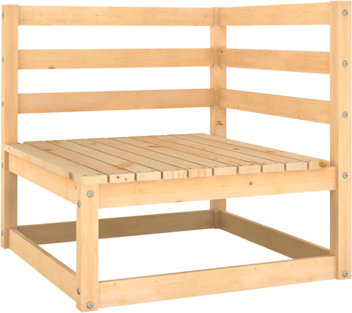 Vidaxl 8-delige Loungeset Met Kussens Massief Grenenhout - Grijs