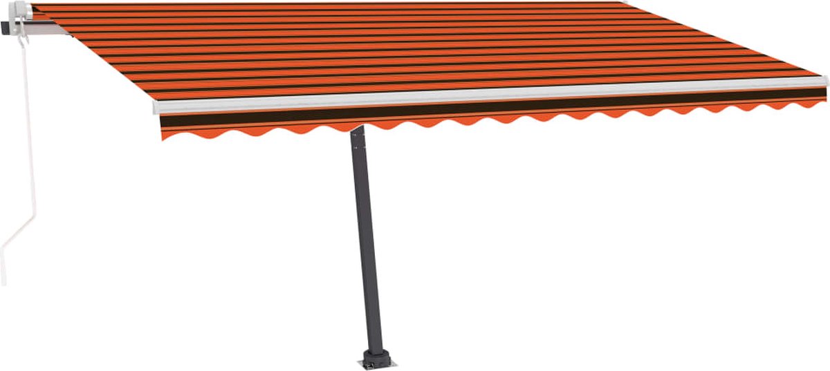 Vidaxl Luifel Automatisch Met Led Windsensor 450x300 Cm - Oranje