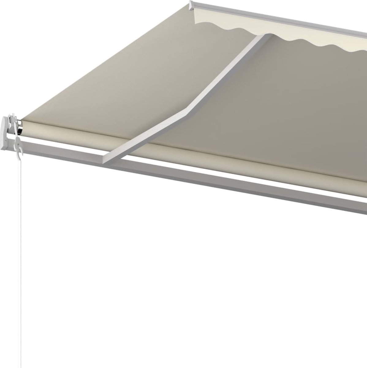 Vidaxl Luifel Automatisch Uittrekbaar Met Palen 6x3,5 M Crèmekleurig