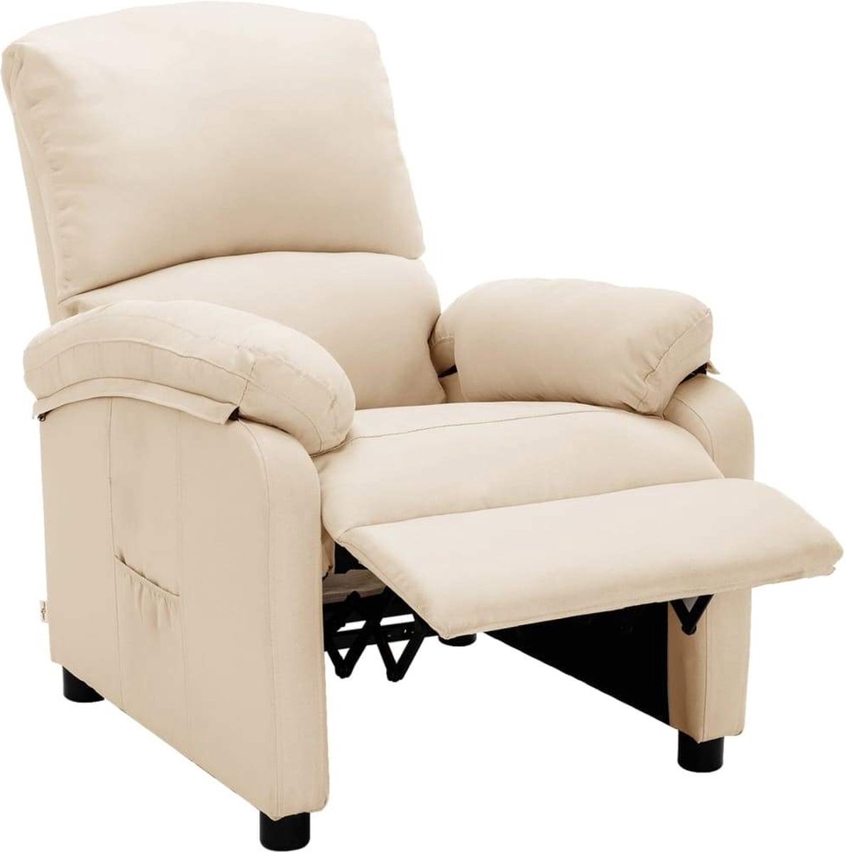 Vidaxl Fauteuil Verstelbaar Elektrisch Stof Crèmekleurig