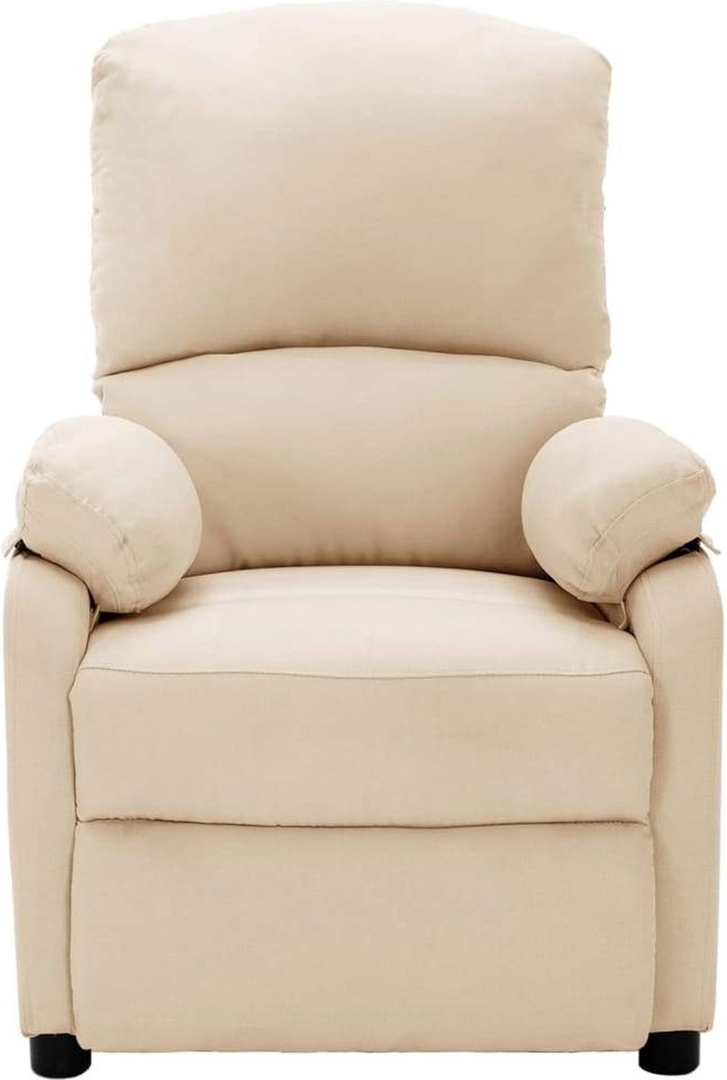 Vidaxl Fauteuil Verstelbaar Elektrisch Stof Crèmekleurig