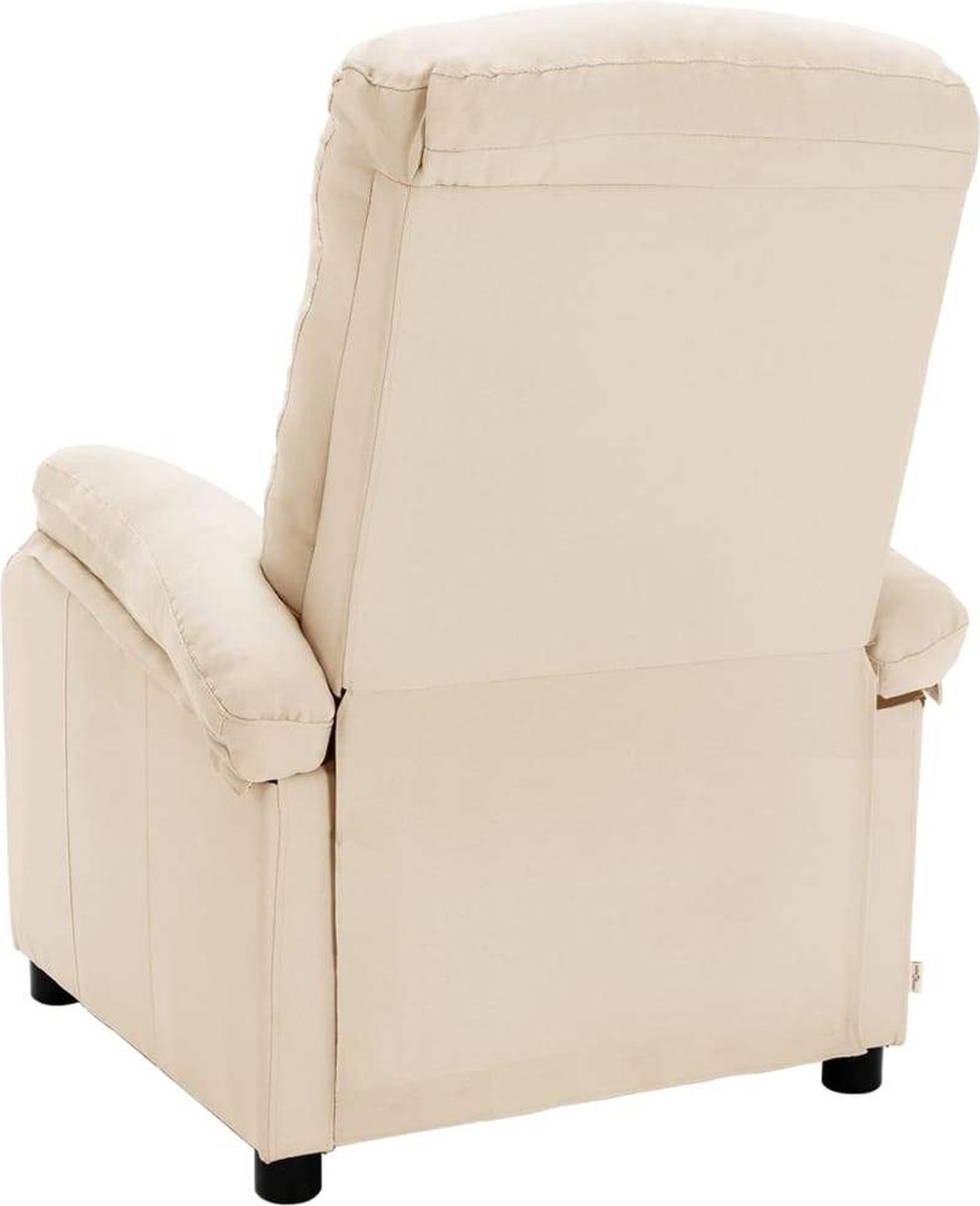 Vidaxl Fauteuil Verstelbaar Elektrisch Stof Crèmekleurig