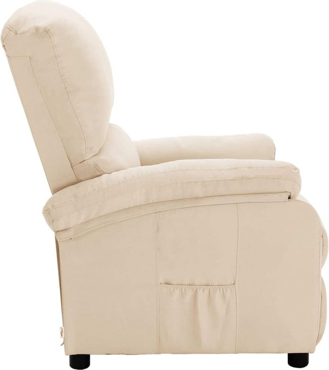 Vidaxl Fauteuil Verstelbaar Elektrisch Stof Crèmekleurig