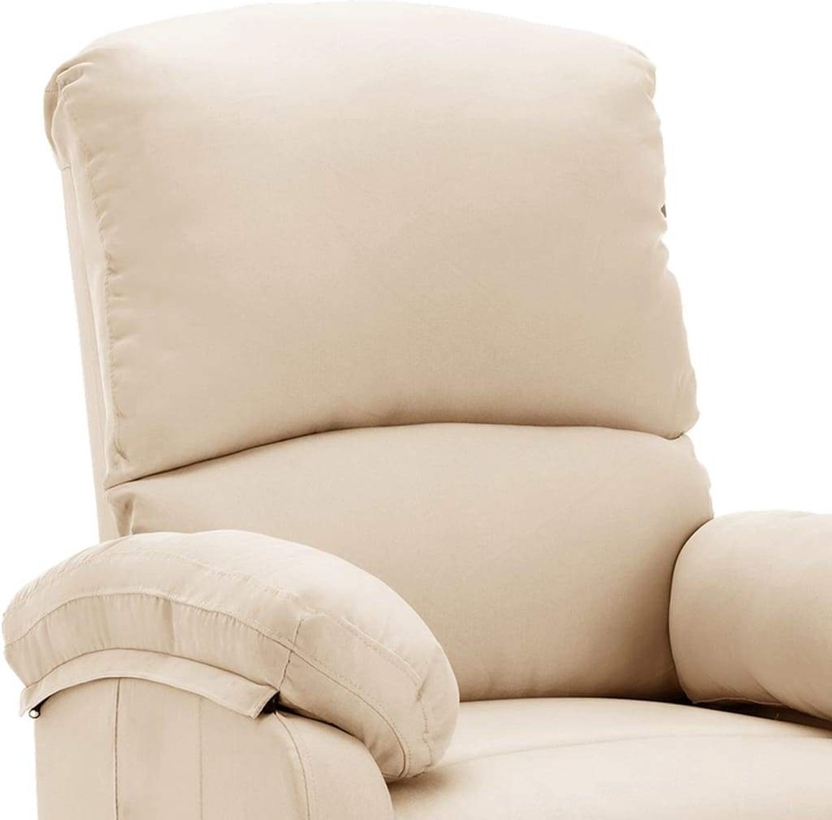 Vidaxl Fauteuil Verstelbaar Elektrisch Stof Crèmekleurig