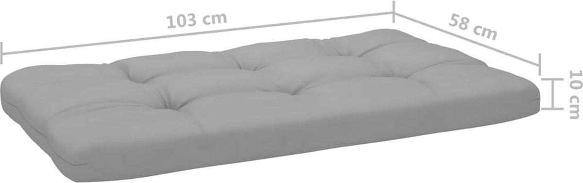 Vidaxl 6-delige Loungeset Pallet Met Kussens Geïmpregneerd Grenenhout - Grijs