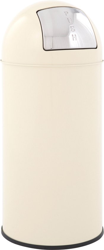 Eko Pushcan Prullenbak - 40l - Crème - Wit