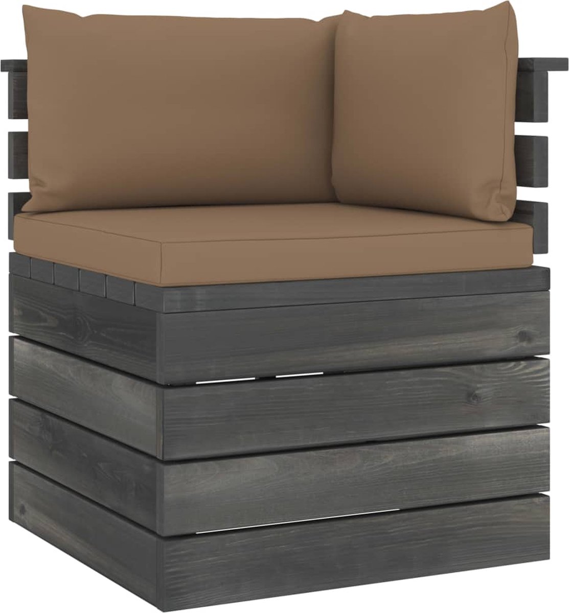 Vidaxl 11-delige Loungeset Pallet Met Kussens Massief Grenenhout - Bruin