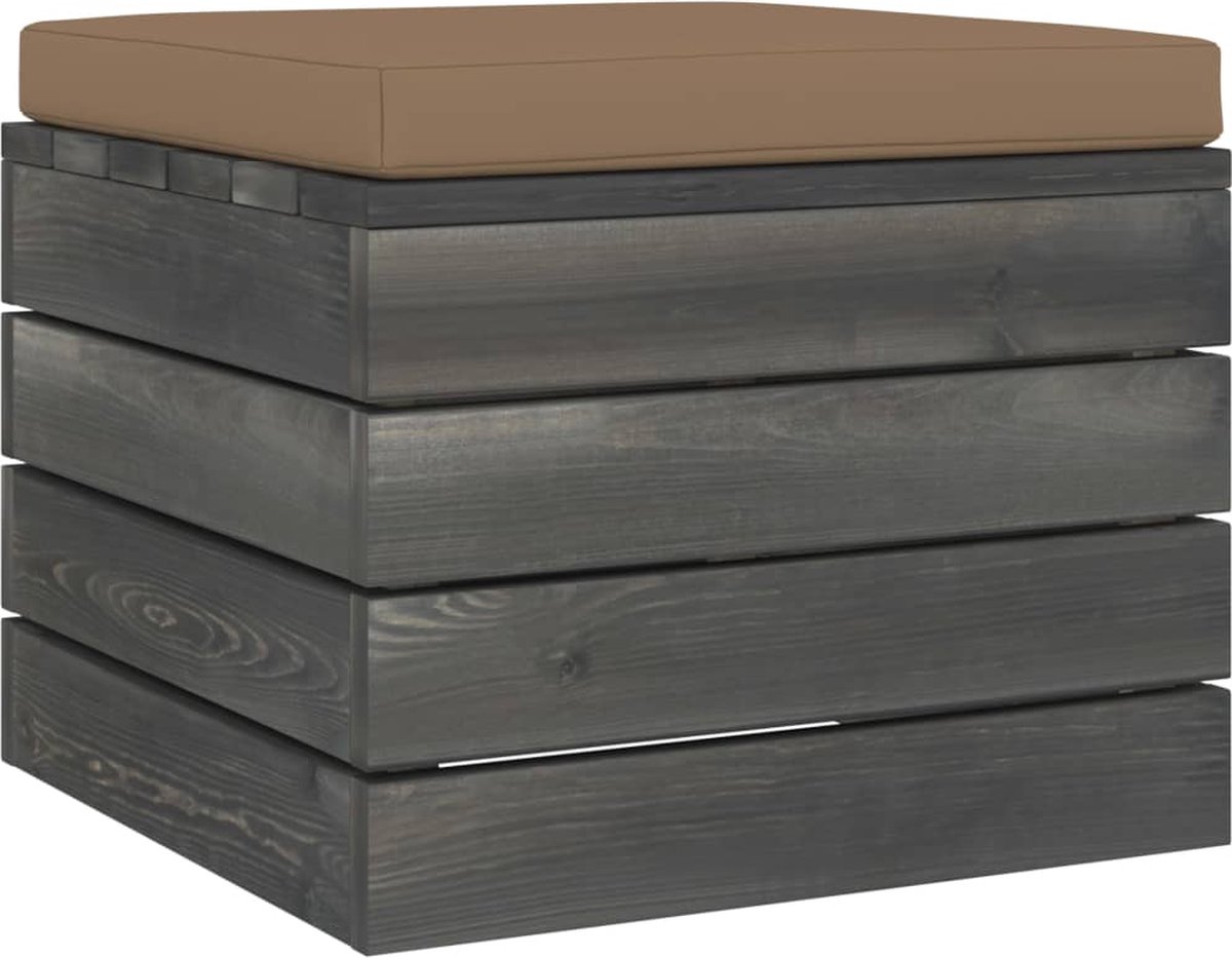 Vidaxl 11-delige Loungeset Pallet Met Kussens Massief Grenenhout - Bruin