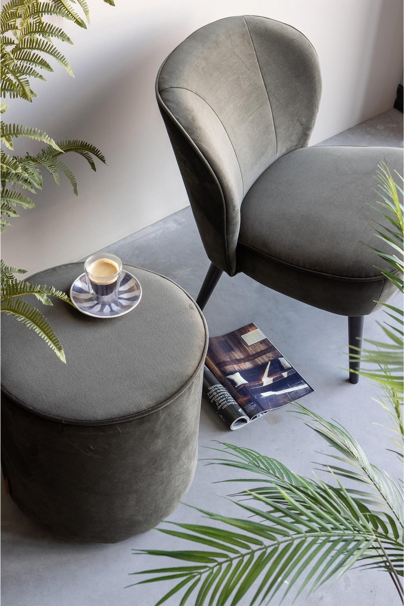 Woood Sara Poef Ø 46 cm - Groen