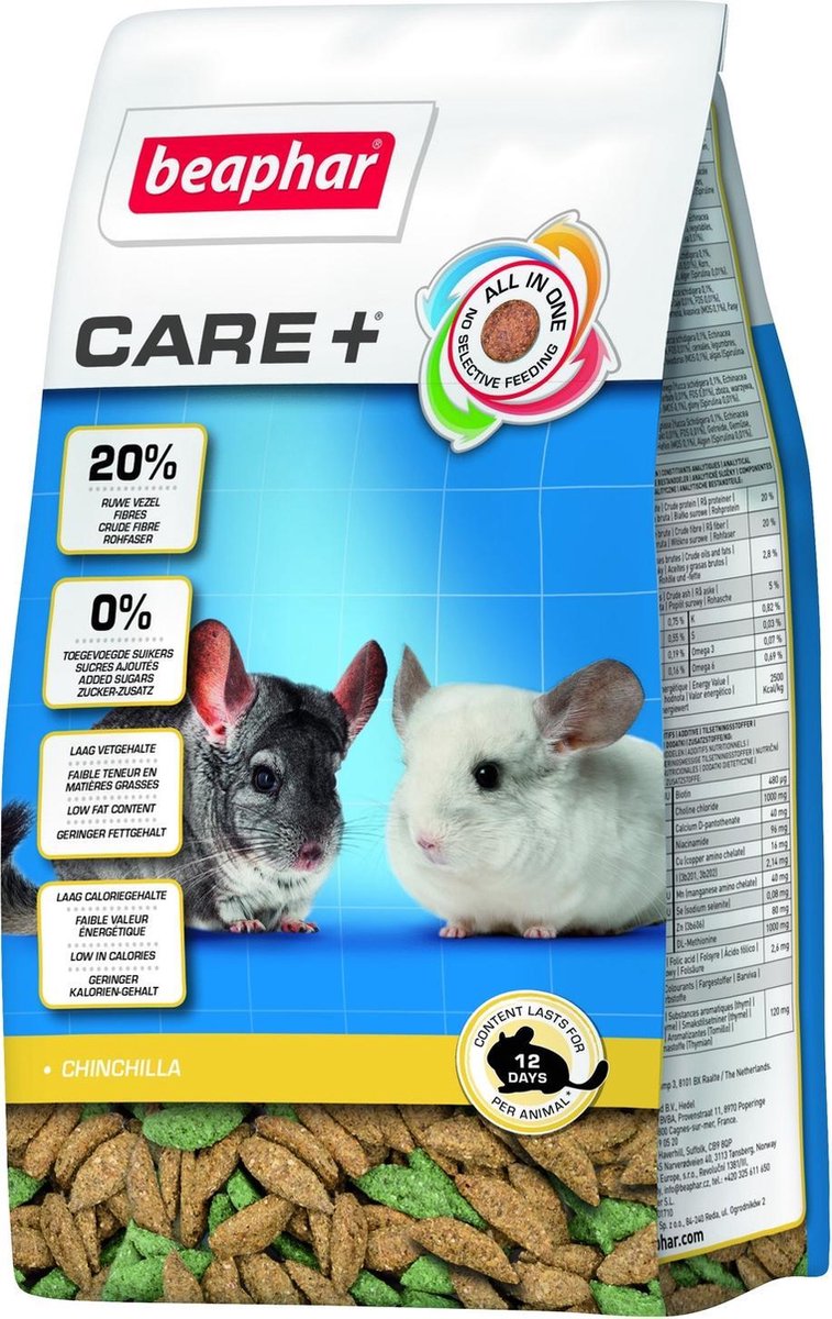 Beaphar Care Plus Chinchilla - Chinchillavoer - 250 g