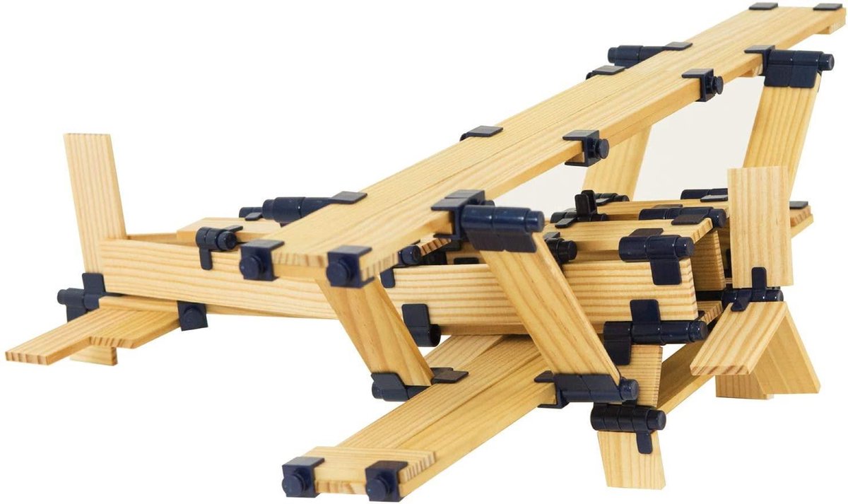 TomTecT bouwkit junior hout/kunststof naturel/ 500 delig - Blauw