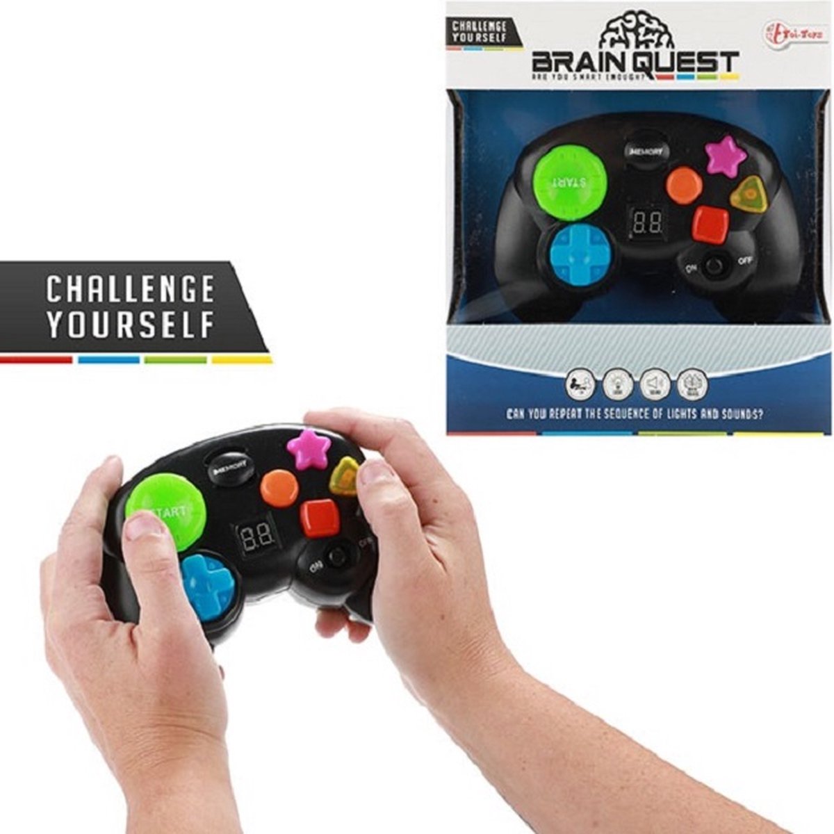 Toi-Toys Toi Toys behendigheidsspel Brainquest junior 12 x 7 cm - Zwart