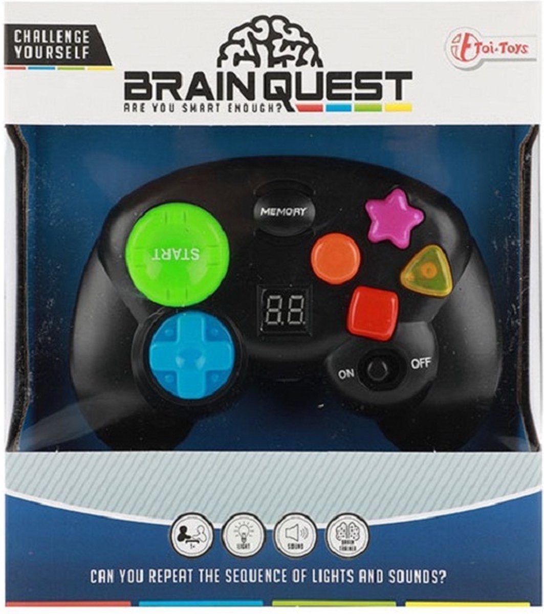 Toi-Toys Toi Toys behendigheidsspel Brainquest junior 12 x 7 cm - Zwart