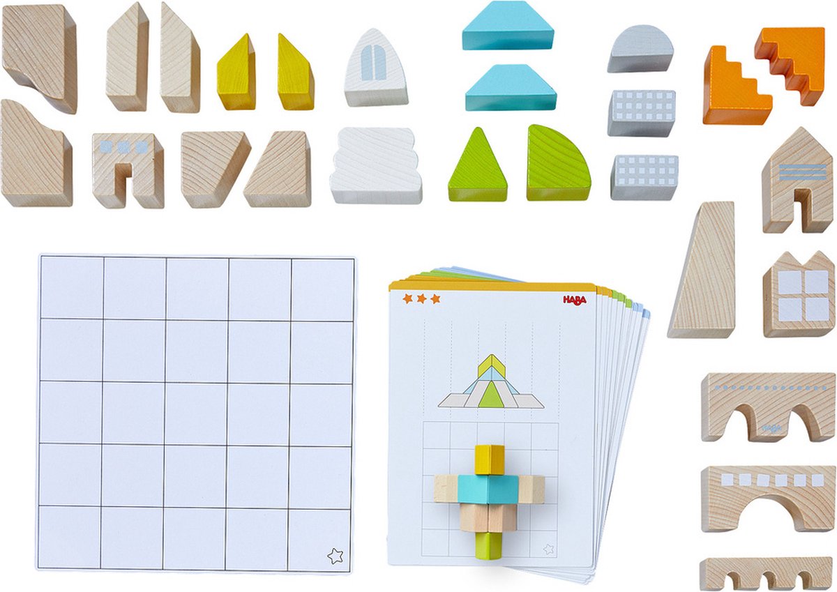 HABA bouwstenen Logica bouwmeesters junior hout 43 delig