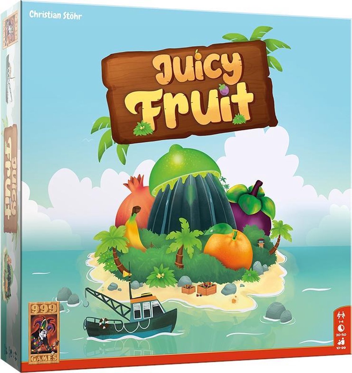 999Games bordspel Juicy Fruit (NL) - Blauw