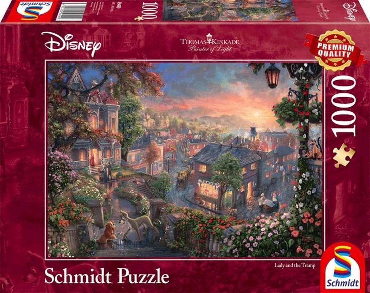 999Games legpuzzel Disney Lady and Tramp karton 1000 stukjes