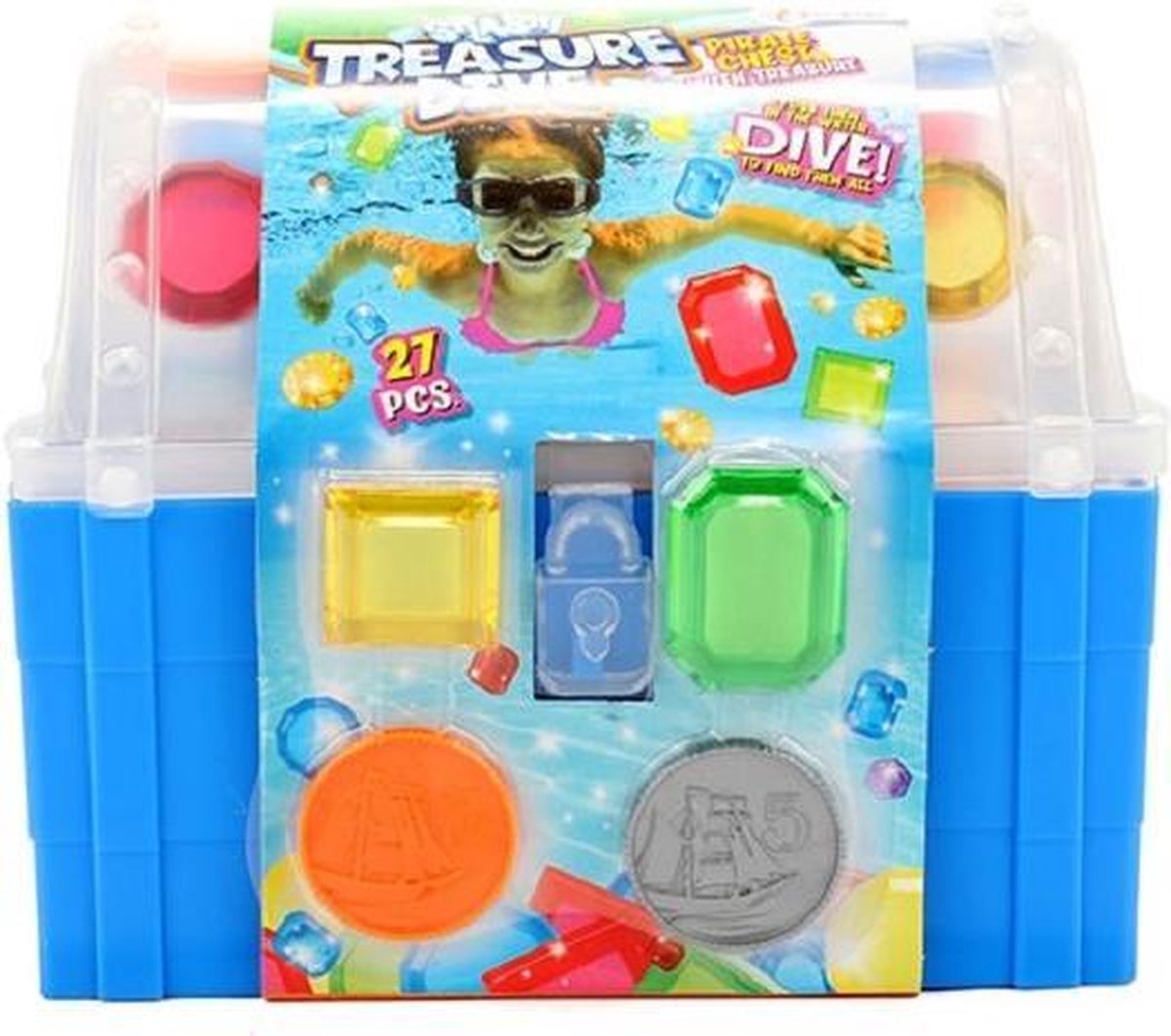 Toi-Toys Toi Toys duikspeelgoed Splash! 16,5 x 21 cm blauw 27 delig