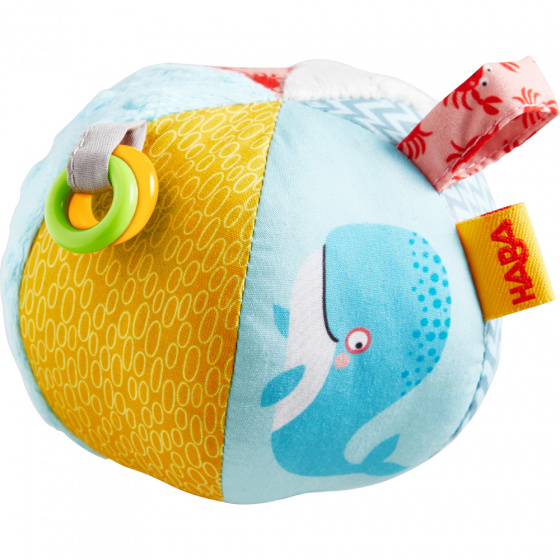 HABA ontdekkersbal Zeewereld 10 cm polyester - Blauw