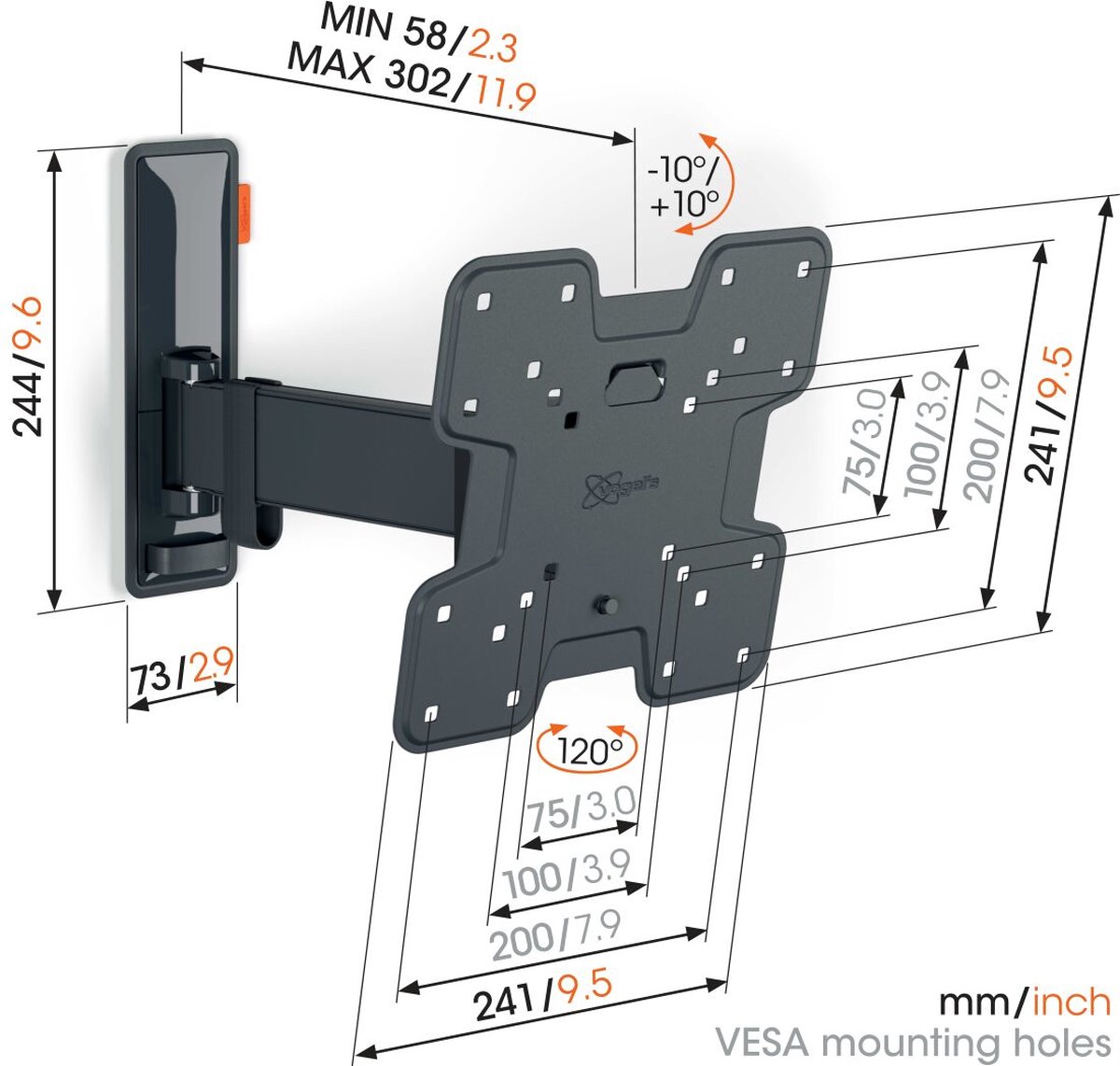 Vogels Vogel's Comfort 3225 - Zwart