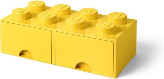 Lego Brick 8 Opberglade - - Geel