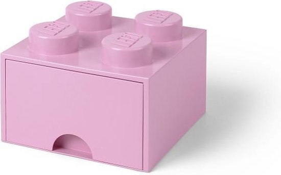 Lego Brick 4 Opberglade - Light Purple - Paars