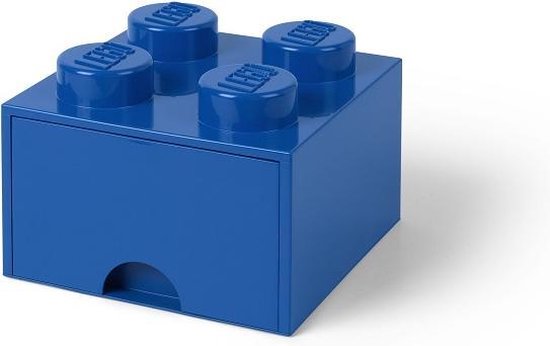 Lego Brick 4 Opberglade - - Azul