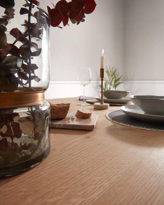 Kave Home Normande Eettafel 180 x 90 cm - Bruin