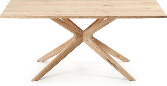 Kave Home Normande Eettafel 180 x 90 cm - Bruin