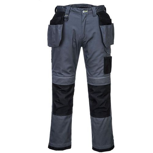 Werkbroek met holsterzakken PW3/grijs T602 Portwest - Zwart