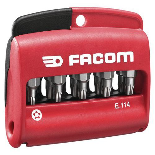 Facom Combinatieset van 10 Torx Plus® Tamper Résistant bits 1/4" - serie 1 - 25 mm + bithouder