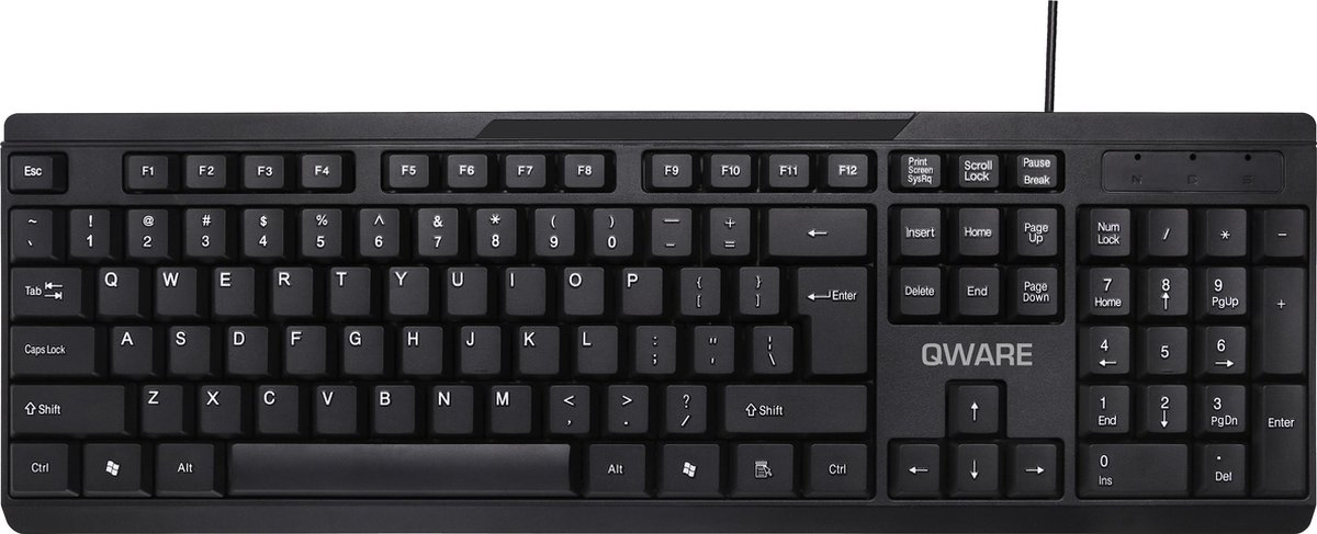 Qware - Office - toetsenbord - bedraad - Liverpool - zwart - Qwerty