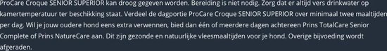 Prins Procare Senior Croque Superior Gevogelte&Vlees - Hondenvoer - 10 kg