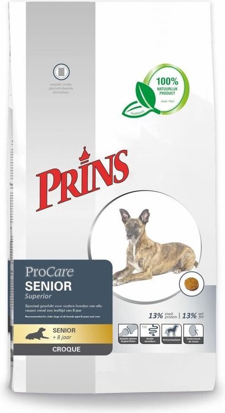 Prins Procare Senior Croque Superior Gevogelte&Vlees - Hondenvoer - 10 kg