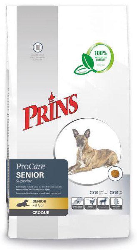 Prins Procare Senior Croque Superior Gevogelte&Vlees - Hondenvoer - 10 kg