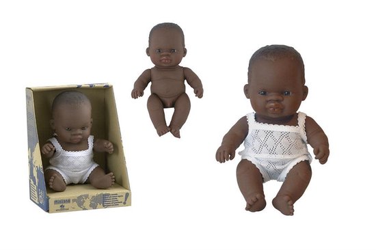 Miniland Babypop Donkere Jongen 21 Cm