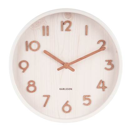 Karlsson Pure Wandklok Ø 22 cm - Wit