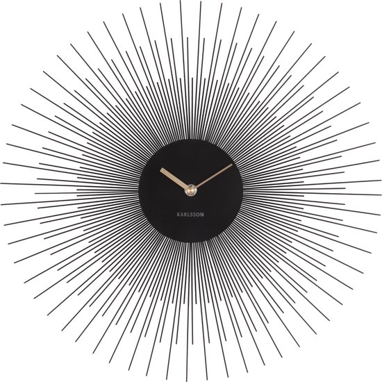 Karlsson Peony Wandklok Ø 45 cm - Zwart