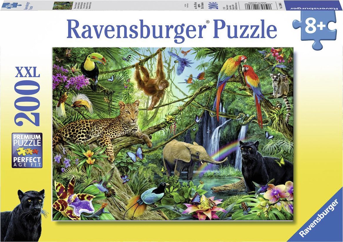 Ravensburger Puzzel Xxl Dieren In De Jungle - 200 Stukjes