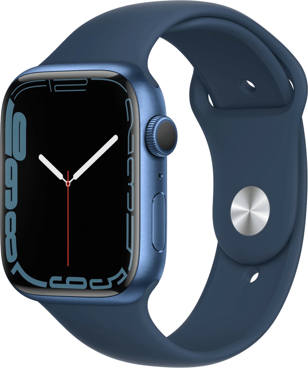 Apple Watch Series 7 45mm Aluminiume Sportband - Blauw