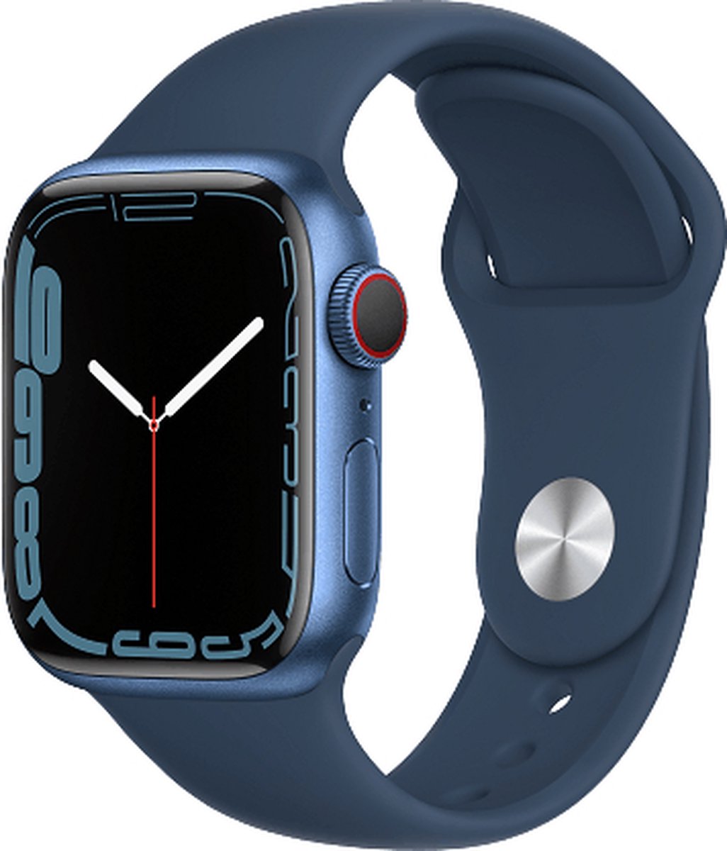 Apple Watch Series 7 4G 41mm Aluminiume Sportband - Blauw
