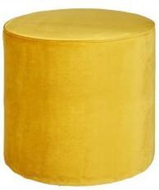 Woood Sara Poef Ø 46 cm - Geel