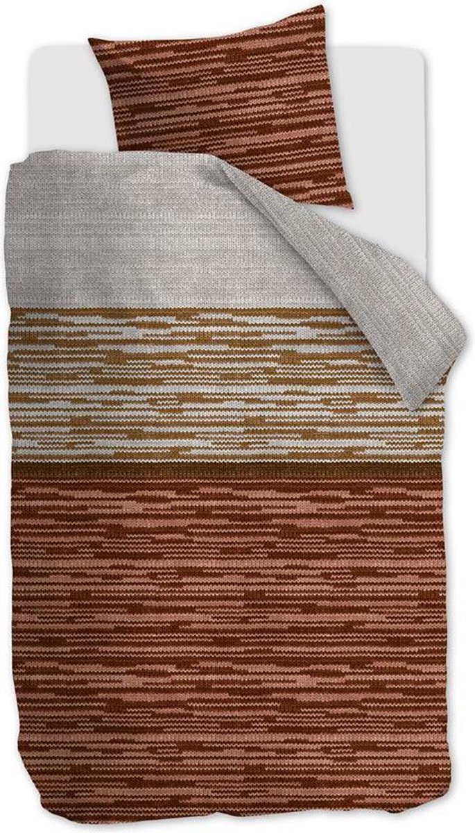 Beddinghouse Dekbedovertrek Fardau - Terra- Flanel katoen - Bruin