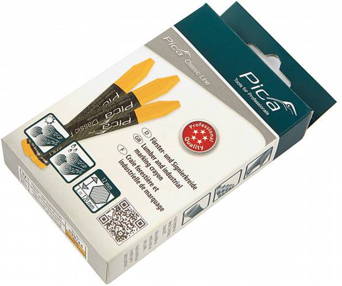 Uitgeverij Pica 590/44 PRO Markeerkrijt 12 x 120mm (12st) - Geel