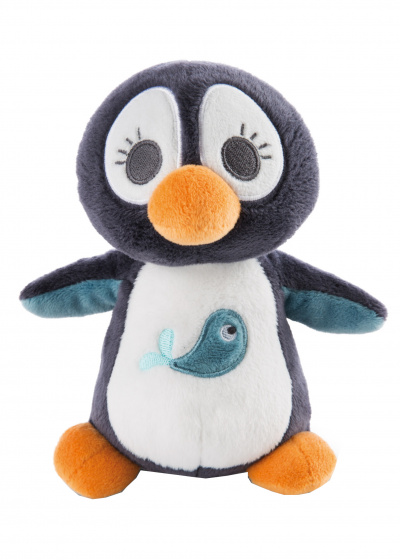 Nici knuffeldier pinguïn Watschili 3D 17 cm pluche/wit - Zwart