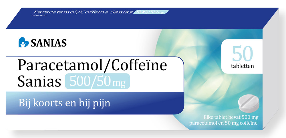 Sanias paracetamol met Coffeine 500mg/50mg