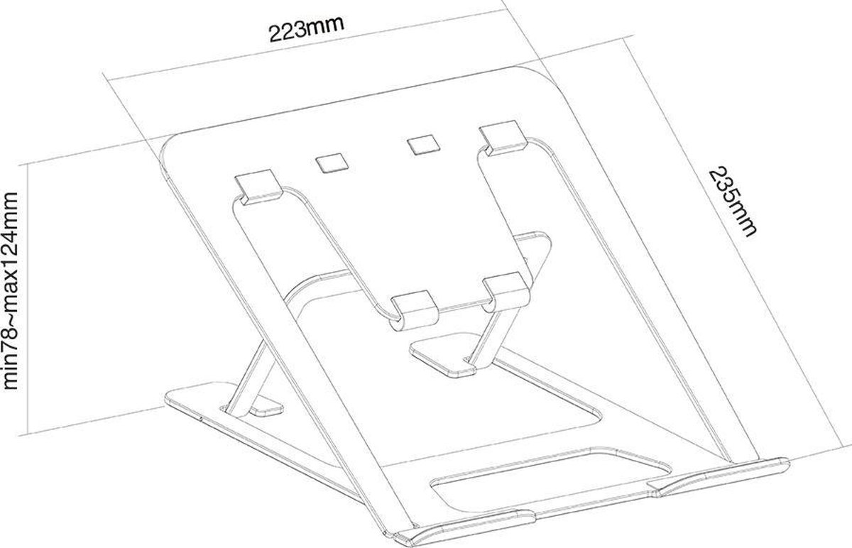 Neomounts by Newstar NSLS085GREY Opvouwbare Laptopstandaard - Grijs