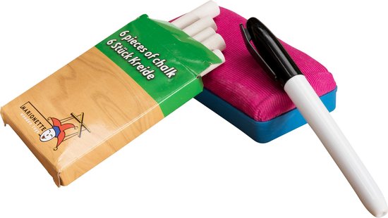 Marionette Schoolbord En Whiteboard Hout - Bruin