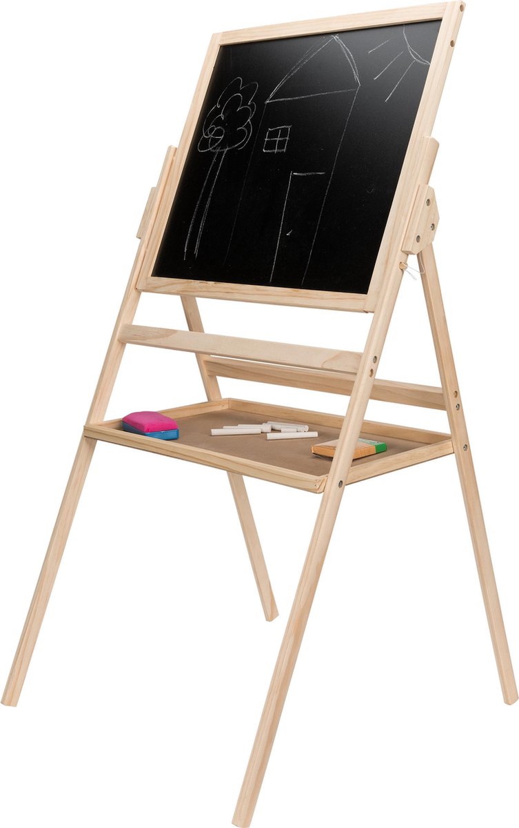 Marionette Schoolbord En Whiteboard Hout - Bruin