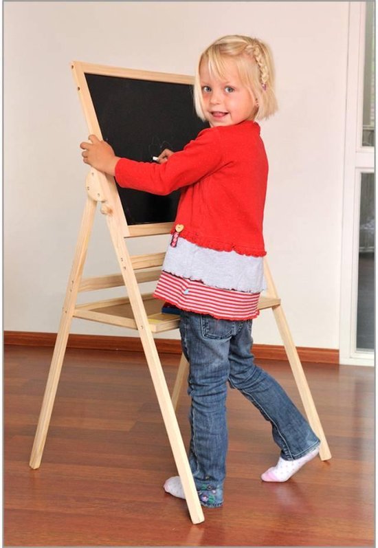 Marionette Schoolbord En Whiteboard Hout - Bruin